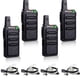 thumbnail image 1 of Walkie Talkie Retevis RT19 con micrófono, largo alcance 1300 mAh (paquete de 4), 1 of 9
