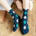 thumbnail image 3 of JGTDBPO Socks For Women Unisex Casual Cotton Middle Stockings Thick Wool Warm Winter Argyle Pattern Print England Style Cotton Middle Tube Socks Comfort Casual Wool Crew Socks Gift, 3 of 3
