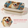 thumbnail image 5 of Corgi Velvet Travel Organizer with Removable Compartment - Portable Jewelry Necklace Organizer Box - Gift, 5 of 7