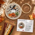 thumbnail image 6 of Halloween Embroidery Kit, Beginner Embroidery Kit for Adults, Embroidery Floss Kit, Embroidery Kit for Beginners, Complete 9 Inch Diameter Set Including Embroidery Fabric, 9 Inch, 6 of 7