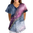thumbnail image 5 of BDPORKAS Butterfly Scrubs for Women Stretchy Nurse Scrub Top V-Neck Casual Nursing Tops, 5 of 5