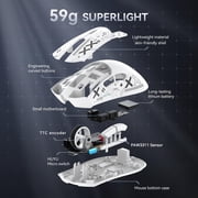 ATTACK SHARK R1 SUPERLIGHT Gaming Mouse with Tape, PixArt PAW3311 Sensor, BT/2.4G Wireless/Wired, 6 Adjustable DPI up to 18000, for Win/Xbox/PS/Mac