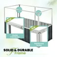 thumbnail image 6 of KING BIRD 68" x 36" x 46.5" Raised Garden Bed with Garden Anti Bird Protection Netting Structure Galvanized Steel Metal Planter Outdoor, 6 of 10