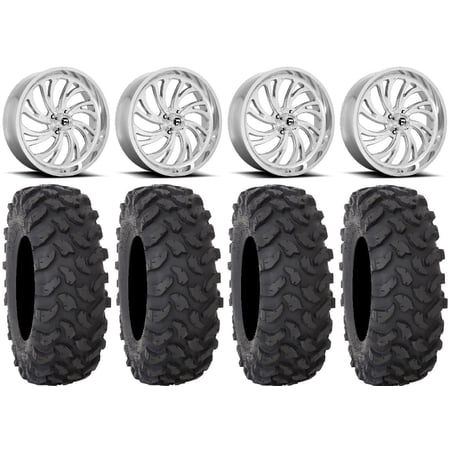 Fuel Kompressor Polished 22 Wheels 37 XTR370 Tires Kawasaki Mule Pro FXT