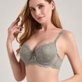 thumbnail image 6 of Feancey Plus Size Lace Underwire Bras for Women Comfort Everyday Brassiere Adjustable Straps Push Up Bra Anti-Sagging Supportive Bras Green 80B, 6 of 10