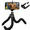 Black(Tripod + Phone Mount), variant on RAYWOWO Flexible Phone Tripod, Portable Mini Camera Webcam Desk Stand, Travel Tripod for GoPro, DJI Pocket 4 3 Xtra Muse Insta360 for Video Recording, Vlogging, Red