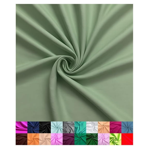 | Cotton Fabric for Sewing | Broadcloth Fabric | by The Yard | 60" Wide Roll | Lightweight, Breathable | Lining, Home Textile, Skirts, Tote Bags (Sage, 10 Yard)