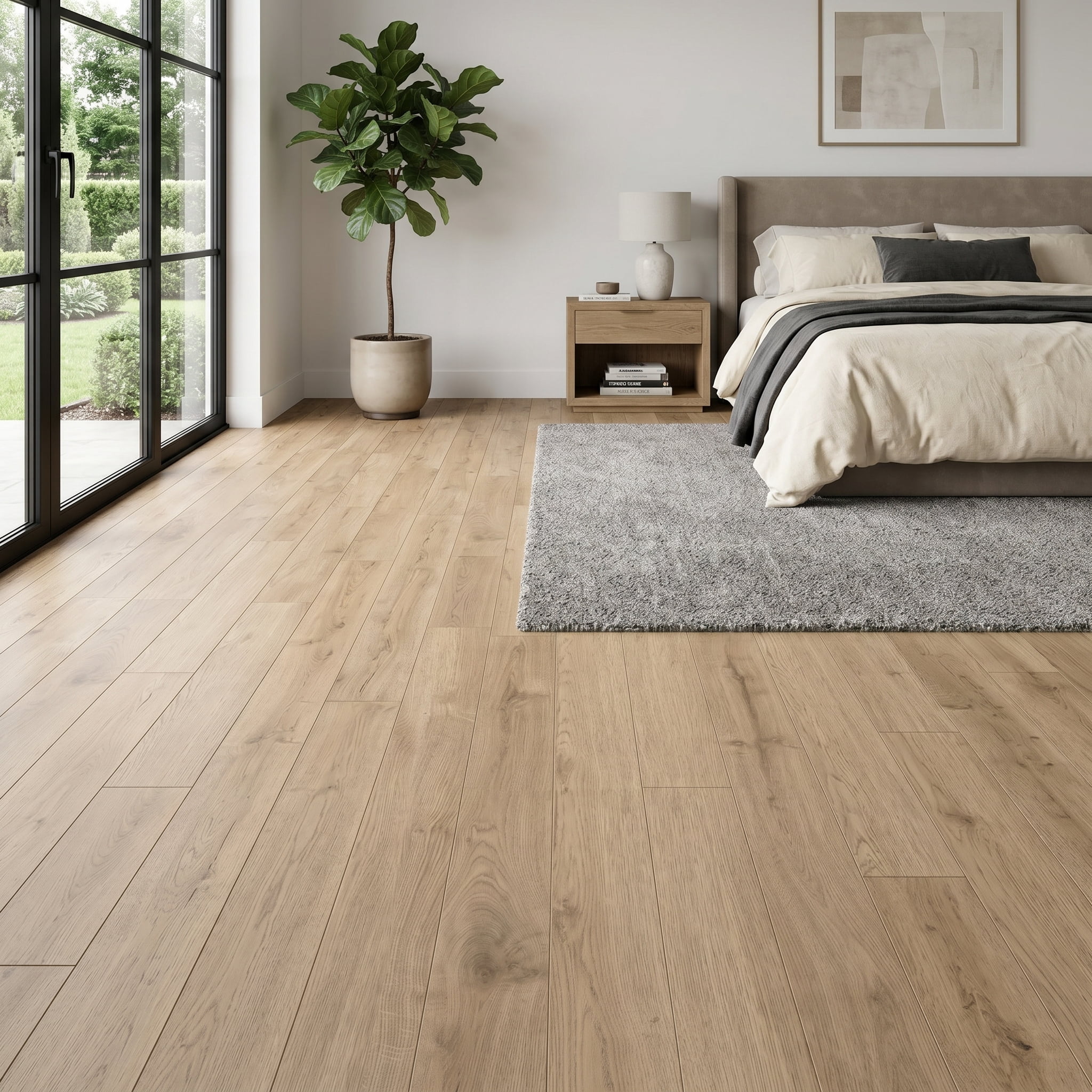 PVC Peel and Stick Flooring, 36"x6" Planks, 60 Pieces, Waterproof, Scratch Resistant, DIY Installation