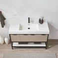 thumbnail image 5 of Marcilla 48" One-Piece Composite Stone Sink Top Bath Vanity in Almond Coffee, 5 of 14