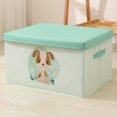 thumbnail image 2 of Bacs de Rangement en Tissu avec Couvercles et Couvercle Rabattable Boîte de Rangement pour Jouets Vêtements et Livres, 2 of 3