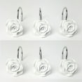 thumbnail image 6 of OUNONA 12Pcs White Pothook Set with Resin Rose Design for Bathroom and Bedroom Curtains, 6 of 8