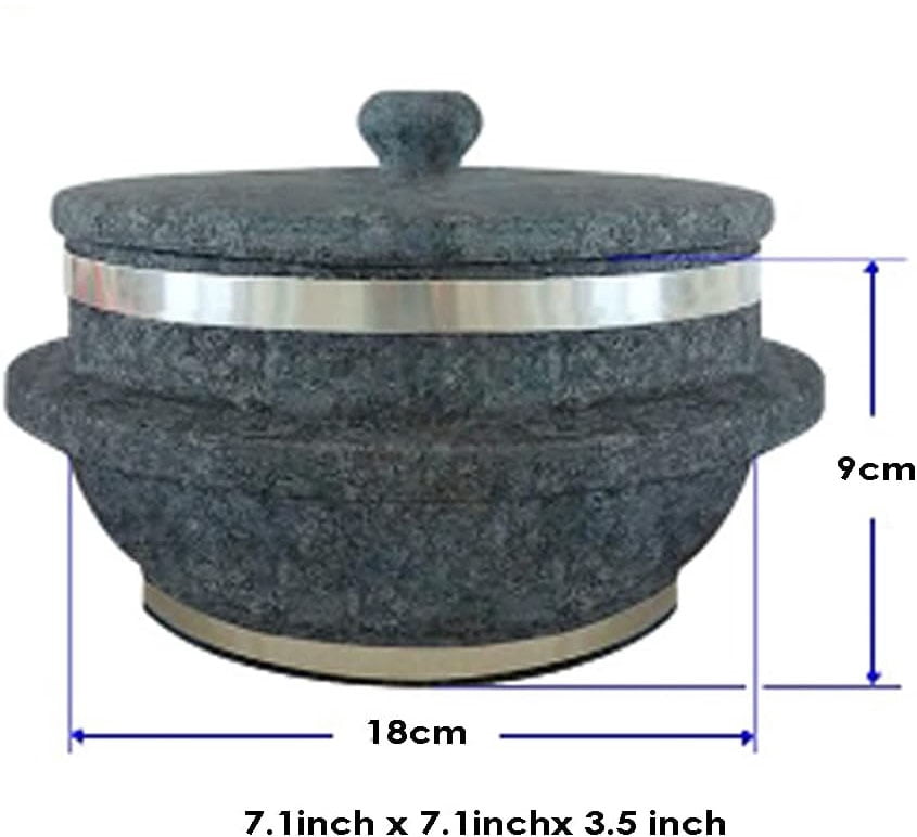 Non-stic Traditional Stone Rice Cooker Cauldron Multi Cooker 15cm Nurungji,Crust of Overcooked Scorched Rice Korea