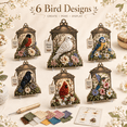 thumbnail image 6 of Always Near 3D Fabric Poke Art Memory Lantern Kit, Beginner No-Sew Fabric Craft Project with Bird Artwork, Relaxing DIY Gift for Adult Crafters and Bird Lovers, 6 of 6