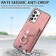 thumbnail image 2 of Funda para Samsung Galaxy A52 de piel sintética con acabado galvanizado y tarjetero (negra), 2 of 5
