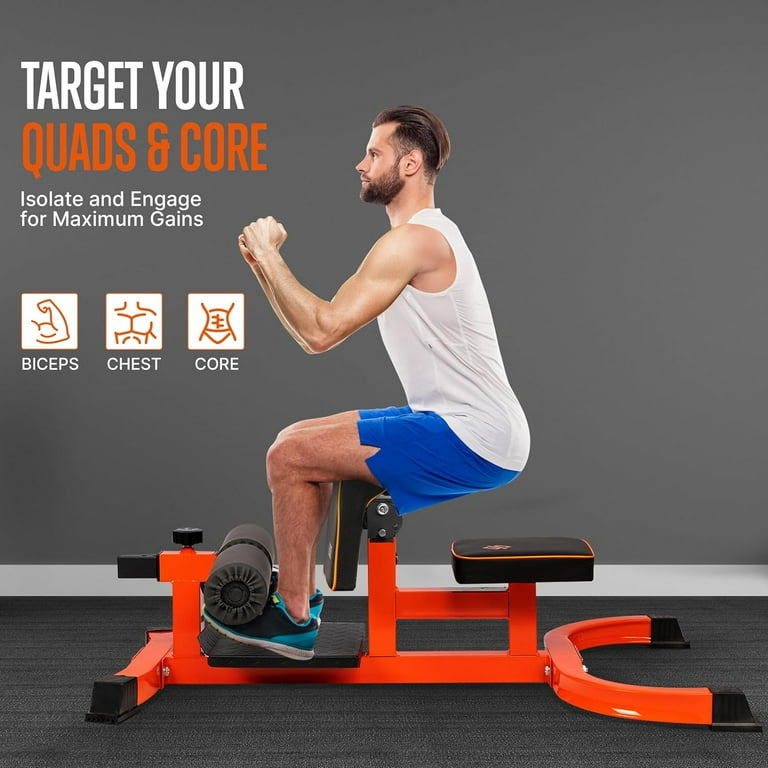 SQUATZ Sissy Squat Machine Foldable Squatting Bench for Home Gym Workout Station and Leg Exercise Designed to Train Abs Thighs and Glutes Multifunctional Equipment for Fitness and Training Walmart