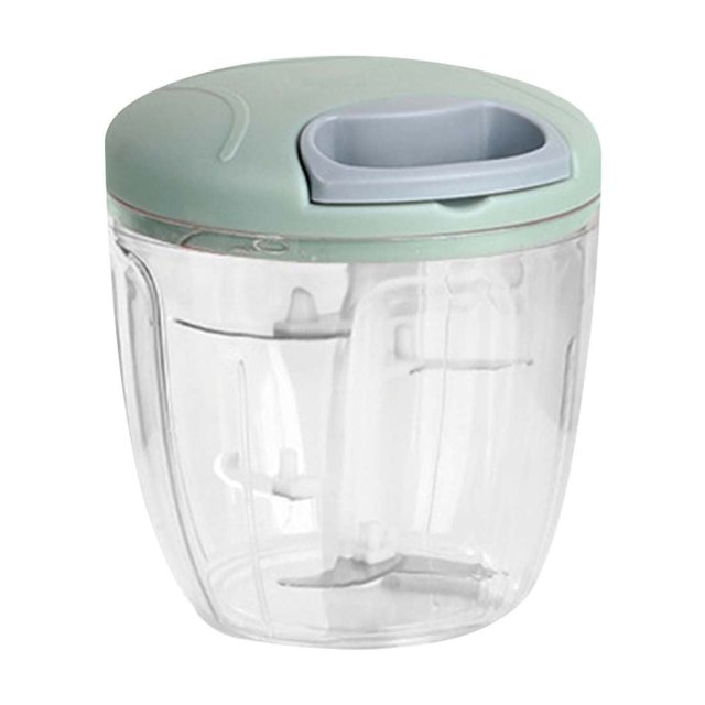 Utensilios de cocina TACILIP, picadora manual de alimentos, picadora de ajo con tirador manual, procesador de alimentos de fácil limpieza para cebollas, ajos, zanahorias, tomates y carne de acero