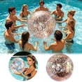 thumbnail image 2 of WEIOUKC Inflatable Beach Balls Bulk, 16" Glitter Pool Toys Balls for Summer Beach Pool Party, Swimming Pool Game Water Beach Toys Party Favor Summer Luau Decoration Essential Blow Up Beach Ball, 2 of 5