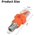 thumbnail image 2 of Coaxial to Ethernet Adapter, 4 Pack Coax RF F Female to RJ45 Male Converter for Line Tester, 2 of 5
