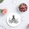 thumbnail image 4 of RYLABLUE Octopus Set of 4 Round Coaster for Drinks, Absorbent Ceramic Stone Coasters Cup Mat with Cork Base for Home Kitchen Room Coffee Table Bar Decor, 4 of 5