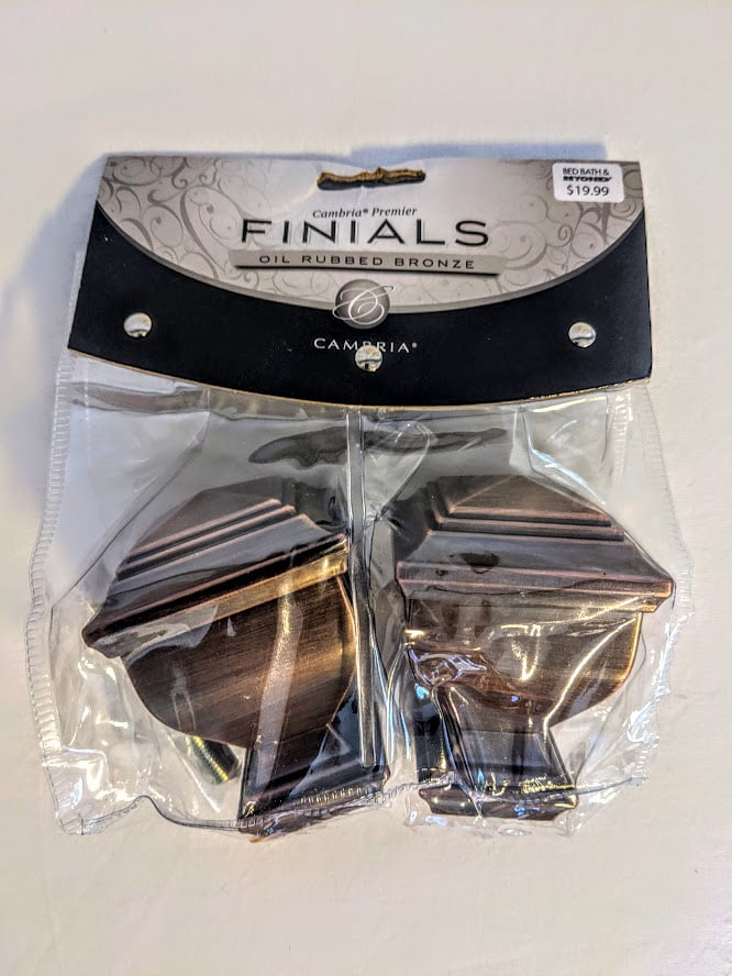 Cambria Premier Complete Napoleon Finials in Oil Rubbed Bronze drapery