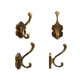 thumbnail image 4 of Percheros montados en la pared - Ganchos decorativos para toallas - Ganchos de pared de aluminio resistentes para colgar abrigos, - Paquete de 2 estilo vintage, 4 of 5