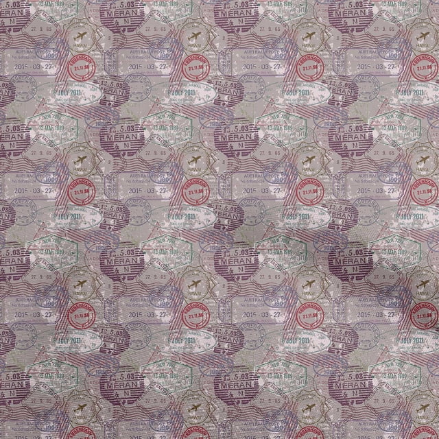oneOone Rayon Dusty Gray Fabric Travel Sewing Material Print Fabric By The Yard 56 Inch Wide