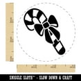 thumbnail image 2 of Candy Cane with Bow Christmas Self-Inking Rubber Stamp Ink Stamper - Yellow Ink - Small 3/4 Inch, 2 of 7