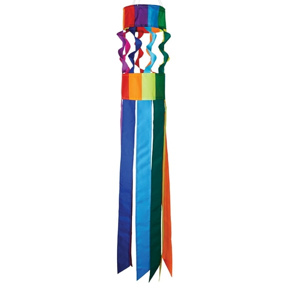 In the Breeze 4676 — Rainbow Twistair 40-inch Windsock - Hanging Novelty Patio Decor