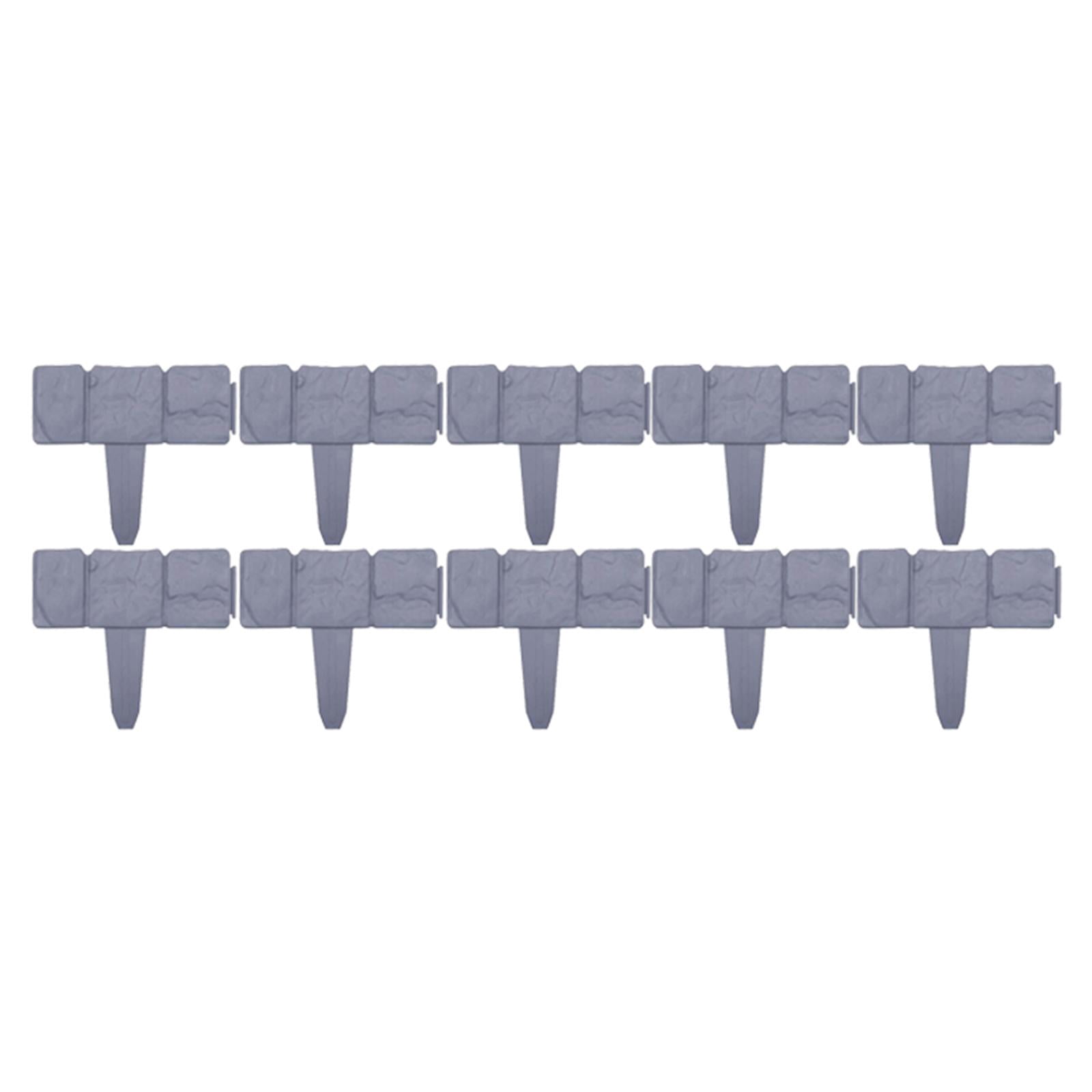 Garden Edging Border, Barrier Fence Landscape Border Fence Liner for Flower Bed 10 Pieces