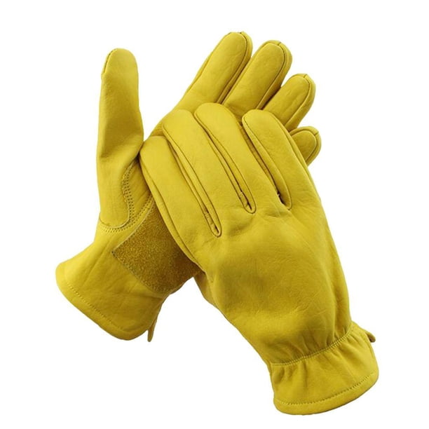 Riwesomey ens otorcycle Cowhide Leather Yellow Racing otorbike Biker Gloves Type2 NO2