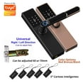 thumbnail image 2 of Door Lock, Biometric Electronic Door Lock Digital Black Smart Lock Tuya App Remote Unlocking Keyless Lock Fingerprint Door Lock ,Easy to Install, 2 of 6