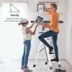 thumbnail image 3 of Escalera plegable 4 peldaños con empuñadura práctica escalera doméstica taburete portátil pedal ancho antideslizante escalera de tijera para hogar ofi, 3 of 8