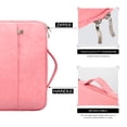 thumbnail image 6 of LLAYOO 14 Inch Laptop Sleeve Case Compatible with 14" Notebook Computer Chromebook Tablet,Handbag with Handle Strap Front Pocket Padded Briefcase Polyester Waterproof Cover Protective Bag, Pink, 6 of 7