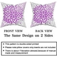 thumbnail image 4 of Light Purple Grey Pillow Covers 20x20 Inch Mauve Dahlias Floral Lilac Colour Gray Throw Pillows Modern Farmhouse Rustic Heliotrope Lavender Pillow Cases for Couch Room Bed Cushion Outdoor Set of 2, 4 of 6
