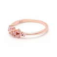 thumbnail image 5 of UIONEN Pink CZ Rings for Women Sterling Sivler S925 Band Rose Gold Color Size 13, 5 of 5