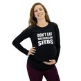thumbnail image 3 of Pregnancy Announcement Shirts Funny Pregnancy Shirts for Women Mom to Be Gift Watermelon Seeds Black XX-Large, 3 of 6