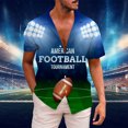 thumbnail image 2 of Camisas Para Hombre Manga Larga De AlgodóN Camiseta de regalo deportiva para fanáticos del fútbol americano para hombres, camiseta Retro de jugador de Rugby Vintage, camisetas de (Dark Blue, XXL), 2 of 3