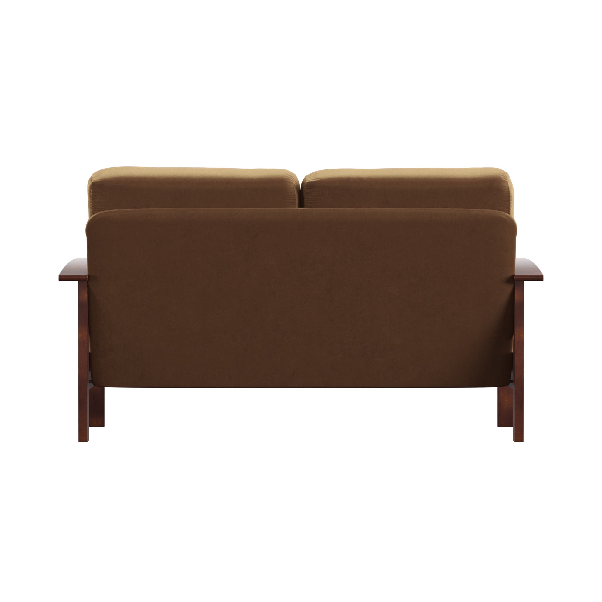 Weston Home Warner Microfiber Loveseat, Rust
