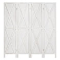 thumbnail image 5 of Gymax 5.6 Ft Folding 4-Panel Wood Room Divider Privacy Screen White Home Office, 5 of 10