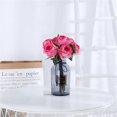 thumbnail image 3 of 7-head Artificial Rose Bouquet Simulation Floral Decor Home Office Table Centerpiece Fake Rose Bundle  Red, 3 of 7
