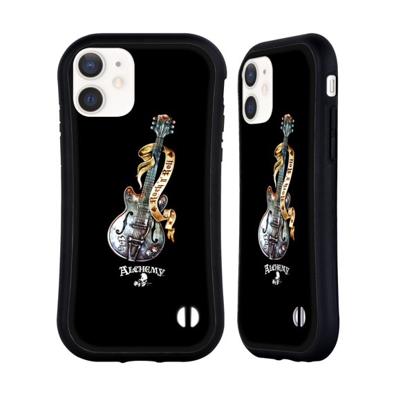 Head Case Designs Officially Licensed Alchemy Gothic Illustration Rock'it 56 Guitar Hybrid Case Compatible with Apple iPhone 12 Mini