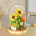 thumbnail image 5 of Girasol, ramo de flores artificiales, bloques de construcción para decoración de habitaciones y oficinas, adultos, regalo del día de San Valentín, 5 of 5