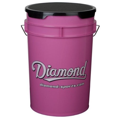Diamond 6Gallon Ball Bucket with Lid, Pink