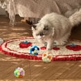 thumbnail image 3 of Cat Toy Balls for Indoor Cats,Colorful Wool Felt Interactive Pounce and Chase Toys,Handmade Soft Kitten Balls for Exercise and Boredom Relief,2-Inch - Yellow, 3 of 4