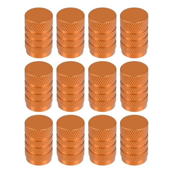 Unique Bargains 12pcs Universal Tire Valve Stem Caps for Car SUV Bike Trucks Motorcycles 17mm Aluminum Alloy Orange