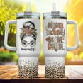 thumbnail image 2 of Mom Bruh Messy Bun Leopard, Tumbler 40 Oz With Handle Lid And Straw, Mom Gifts, Mommy Straws Cup Mothers Life To Women Momma Funny Be For Handle Daisy Insulated Modern Coffee, 2 of 6
