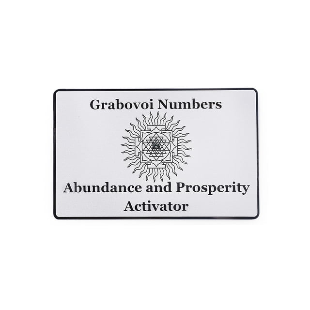 Tarjeta activadora Abundance SANA Numerana Grabovoi de acero inoxidable