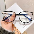 thumbnail image 5 of Oversized Anti-blue Light Bling Women Black Reading Glasses, Square Plastic Readers, 5 of 7