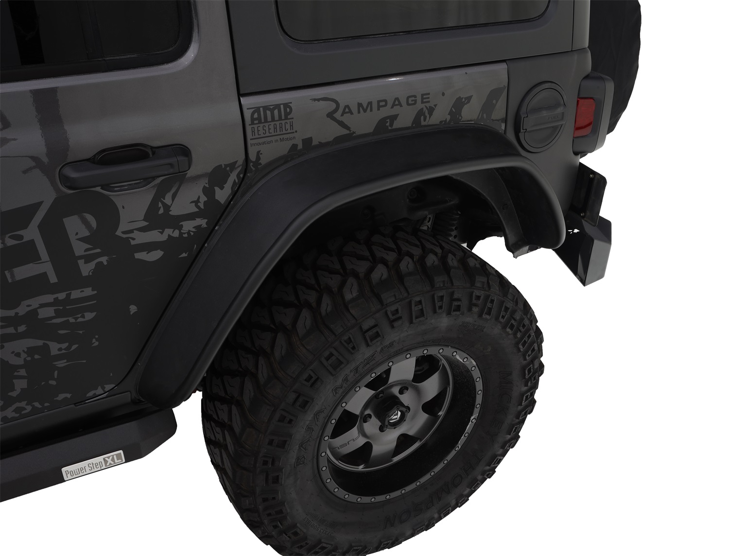 Bushwacker 1010007 Flat Style Fender Flare with Textured Black Finish
