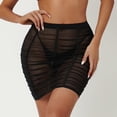 thumbnail image 1 of High Waisted Swim Skirt Tummy Control Swim Bottoms Mesh Ruched Drawsting Bathing Suit, 1 of 6